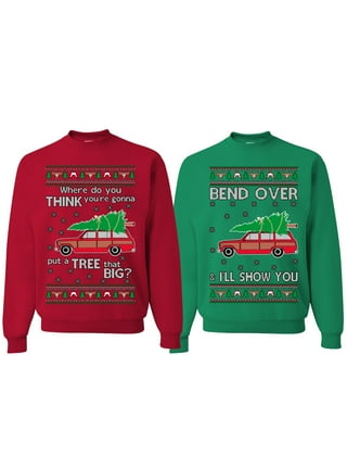 Funny I Like Big Bulbs Christmas Matching Couple Shirts