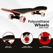 Magneto All-Terrain Cruiser Skateboard - Soft 78A Wheels for Smooth Cruising - Complete Skateboard for Teens & Adults - 31.5 x 8.5, Red