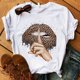 thumbnail image 1 of Puntoco Moda Mujer O-cuello Labio rojo Boca Imprimir Manga corta Casual top Camiseta Blusa Puntoco Puntoco-628, 1 of 9