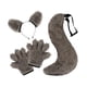 thumbnail image 3 of Juego de orejas y cola de , accesorios de cosplay de animales para festivales, cumpleaños, graduación Gris, 3 of 8