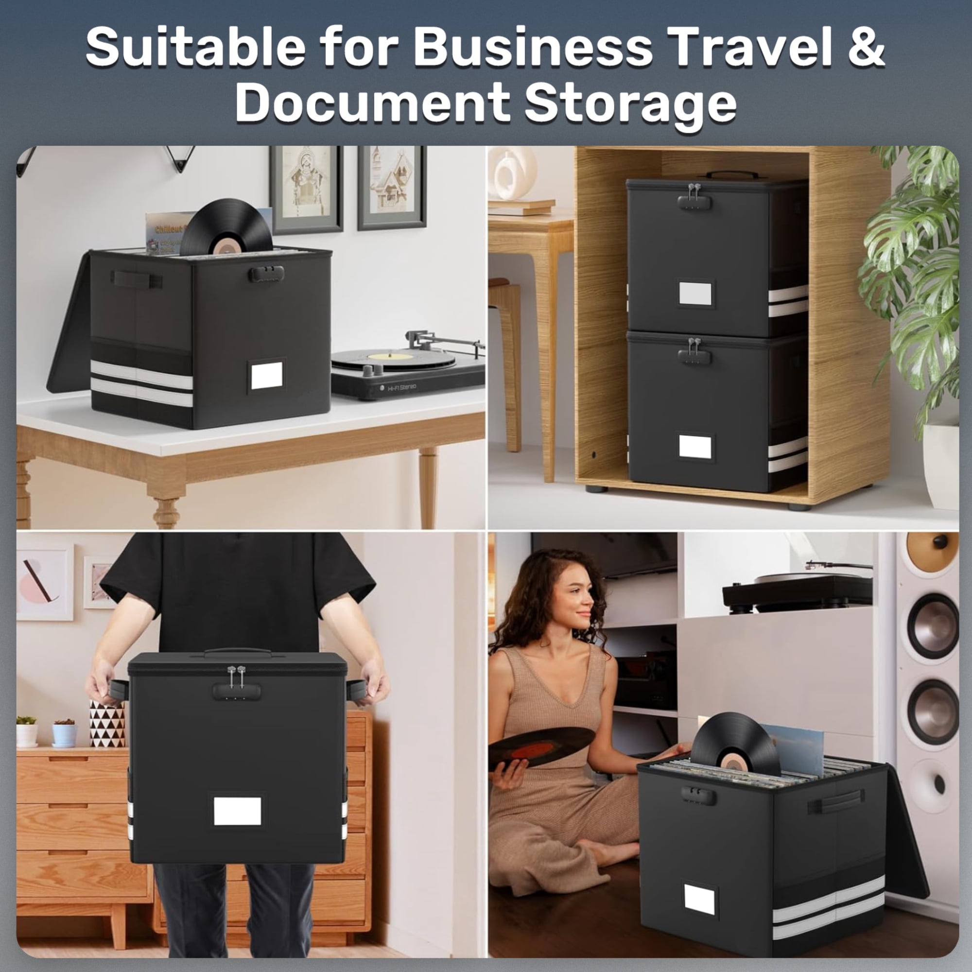 Fireproof Document Box,Blacksmith 13 inch Fireproof Safe Box for File Documents with Lock and Pocket,Fireproof File Box for Important Documents,Passports,Laptop,Black