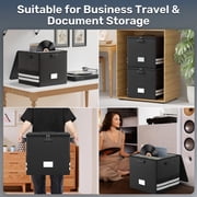 Fireproof Document Box,Blacksmith 13 inch Fireproof Safe Box for File Documents with Lock and Pocket,Fireproof File Box for Important Documents,Passports,Laptop,Black