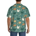 thumbnail image 5 of Wukai Flowe Rooster Men's Casual Short-Sleeve Button Down Shirt - Lightweight Summer Dress Shirt for Daily Wear-, 5 of 7