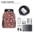 thumbnail image 6 of Gaeub Skull record Guitar music Print Unisex Backpacks, College Bookbag,Daypack with Padded 15" Laptop Sleeve,for School, Work, and Travel, 6 of 8