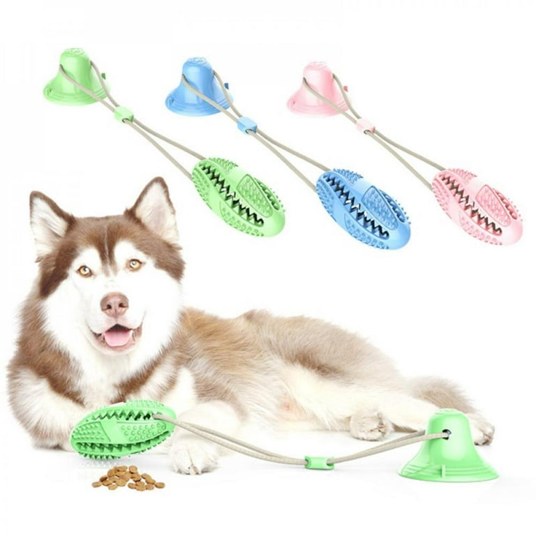 ALENXUA Suction Cup Dog Toy,self Play Tug of War Dog Toys and Chewing  Rubber Ball Dog Rope Toys Chewing Teeth Cleaning Interactive Pet and Food