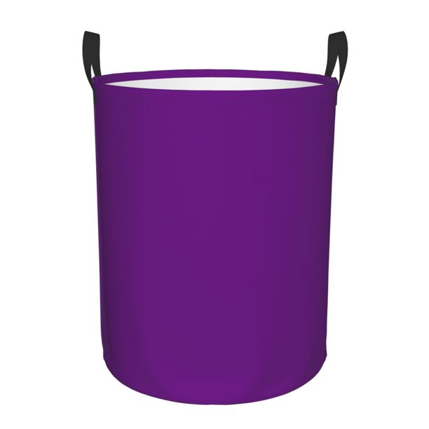 Fotbe Purple Cesto de Ropa con Asas, Cesto Impermeable de Gran Capacidad, Bolsa de Lavado para Dormitorio, Cesto de Ropa con Ruedas y Asas-Medium