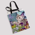 thumbnail image 2 of PKQWTM Butterflies Pansies Canvas Shoulder Bags Handbags Tote Bags Shopping Bag, 2 of 2