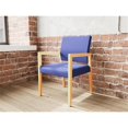 thumbnail image 3 of Pemberly Row Waiting Reception Guest Chair Wood Frame in Blue, 3 of 5