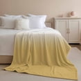 thumbnail image 2 of Throw Blanket for Couch Gradient Color Soft Fleece Flannel Blankets Cozy Lightweight Blanket for Home Sofa Living Room White Yellow Bed Throws 50" x 60", 2 of 9