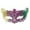 Purple, variant on FYEGRE Carnival Retro Half Face Stage Performance Party Dress Up Prop In Gold Purple And Green Gold One Size