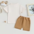 thumbnail image 3 of Bagilaanoe 2pcs Toddler Baby Boy Shorts Set Short Sleeve Letter Print T Shirt Tops + 3M 6M 12M 18M 24M 3T Kids Casual Summer Clothes, 3 of 8