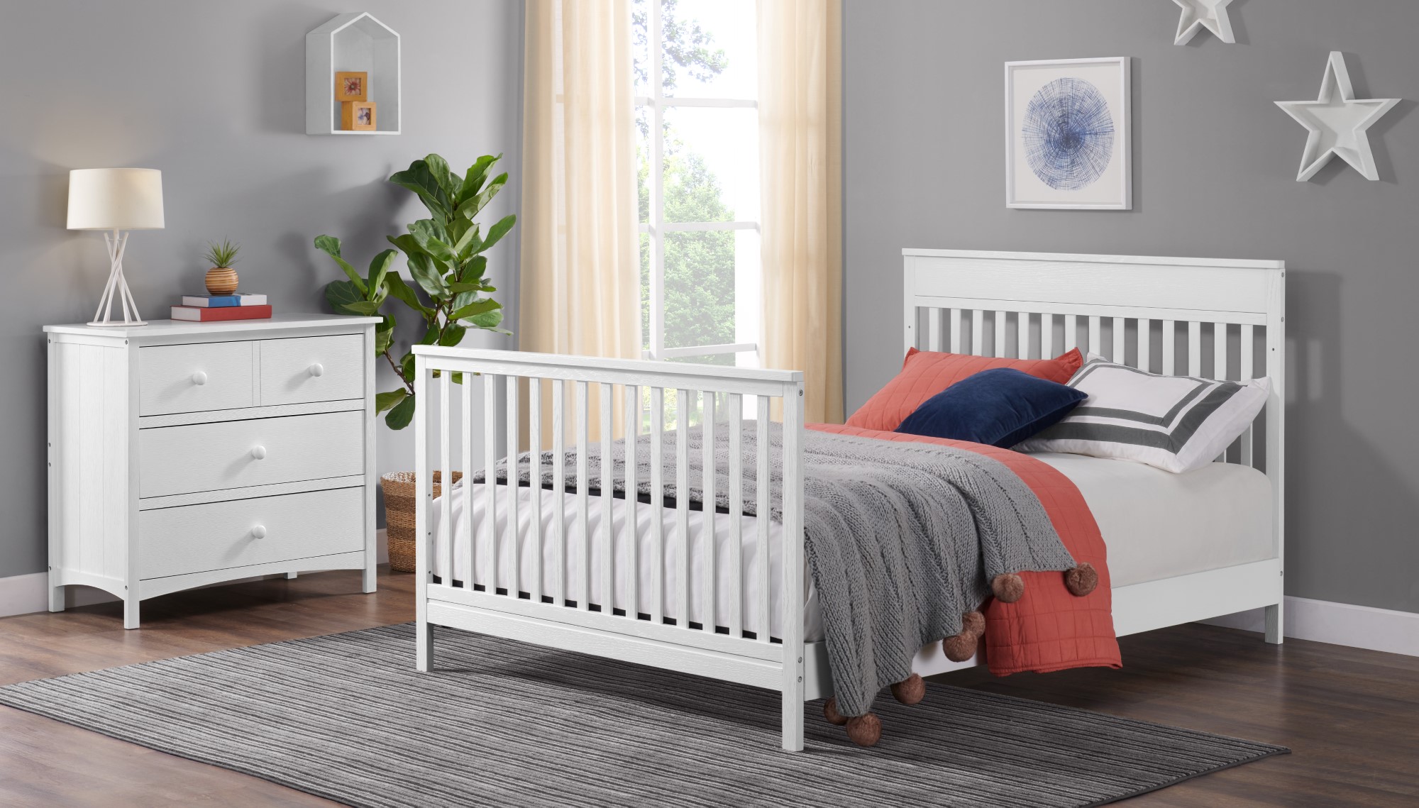 Oxford Baby Castle Hill Full-Size Bed Conversion Kit, Barn White