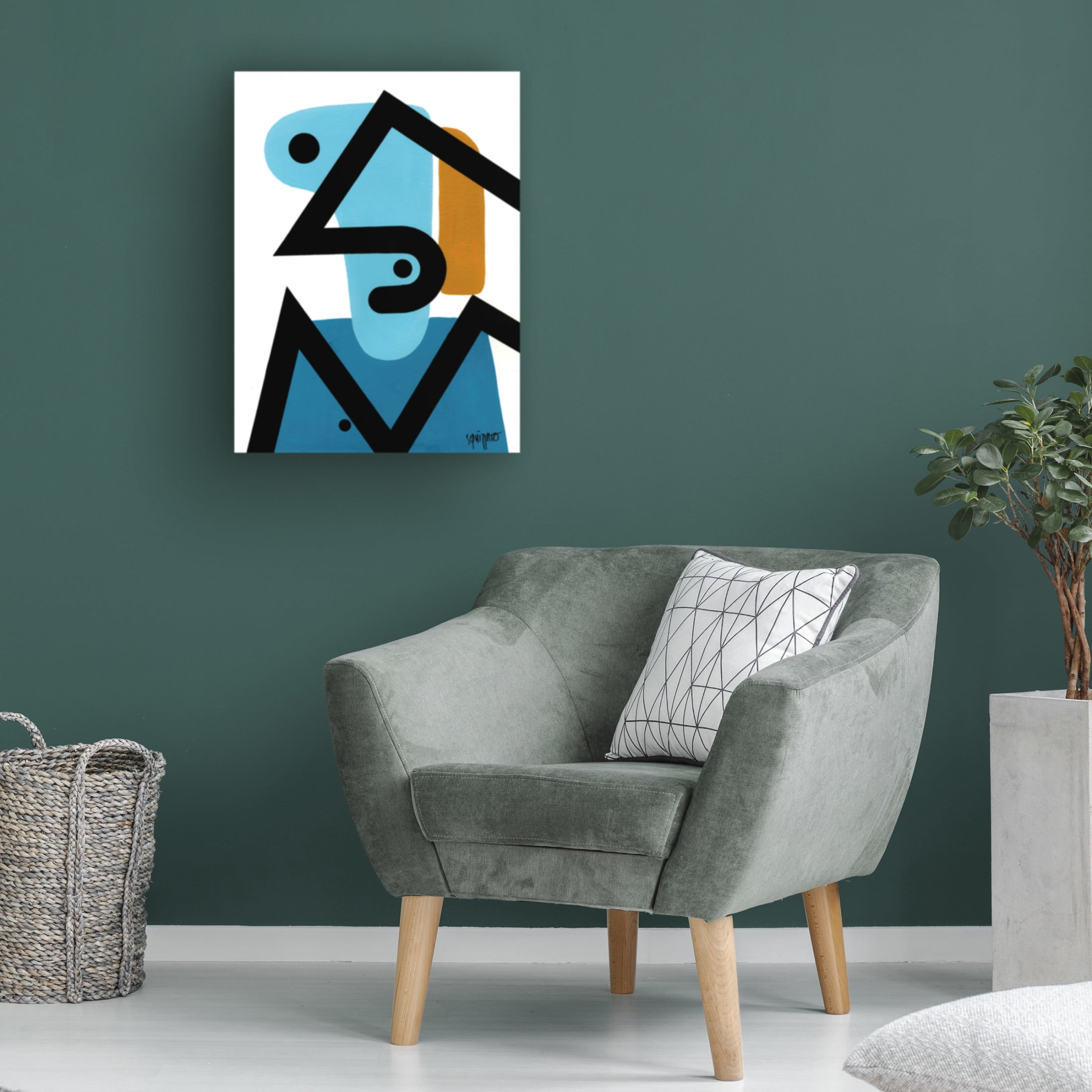 Canvas Wall Art - Antony Squizzato 'Falko' Wall Art for Living Room, Bedroom, or Office Décor by Trademark Fine Art - 14 x 19 Inches