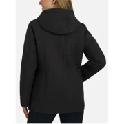 Land's End Women's Quilted Jacket, Black, Small