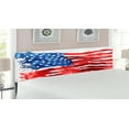 thumbnail image 2 of American Headboard, Flag of America Watercolor Splash National Independence Symbol Abstract Art, Upholstered Decorative Metal Bed Headboard with Memory Foam, King Size, Red Blue White, by Ambesonne, 2 of 4