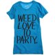 thumbnail image 1 of Camiseta con estampado de purpurina Ecko Unltd Weed Attitude para mujer azul extra pequeña, 1 of 1
