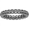 Stackable Expressions Sterling Silver Black-plated Diamond Carved Ring
