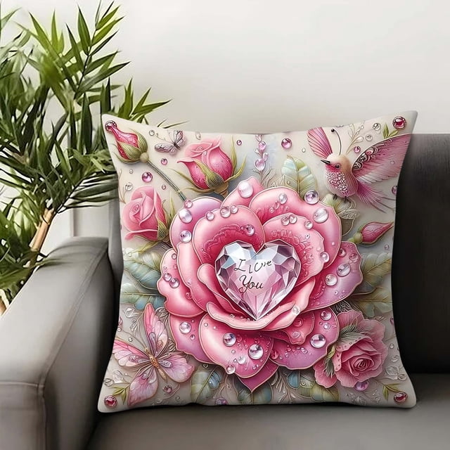 Rewenti Housse de Coussin Rose Limitée Décoration de Canapé