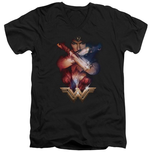 Wonder Woman Movie - Arms Crossed - Slim Fit V Neck Shirt - Medium