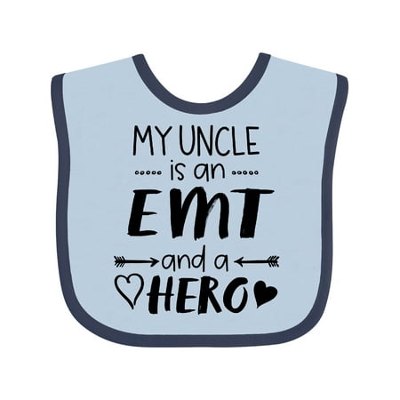 

Inktastic My Uncle is an EMT and a Hero Gift Baby Boy or Baby Girl Bib