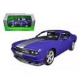 thumbnail image 2 of Dodge Challenger SRT Purple with Silver Stripes 1/24-1/27 Diecast Model Car by Welly 24049pur, 2 of 2