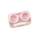 thumbnail image 2 of Caja De Almacenamiento De Plástico Estuche de plástico para lentes de contacto, caja de viaje portátil con doble soporte para lentes y ranura para pinzas (rosa) Rkxzt, 2 of 8