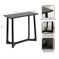 thumbnail image 3 of Kate and Laurel Olivant Modern Rectangle Wood Console Table, 32 x 15 x 30, Black, Decorative Geometric Entryway Table for Use as a Functional Living Room Table, 3 of 8
