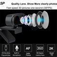 thumbnail image 5 of 4K Autofocus Webcam 30fps Full HD Microphone for Gaming Live Video, 5 of 5