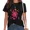 C-Black, variant on UNISHE Women's Queen of Hearts Graphic T-Shirt Trendy Retro Playing Card Fashion Tee Casual Tops White, S