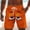 E Orange, variant on Timoontee Mens Quick Dry Beach Shorts Cute Funny Face Print Shorts Summer Swim Trunks Novelty Beachwear Lightweight Elastic Waist Drawstring Shorts Black M