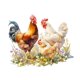 thumbnail image 5 of Calcomanía de pared decorativa de gallo y pollo, papel tapiz de PVC fácil de quitar para granja, comedor, sala de estar, ventanas de vidrio, 5 of 9