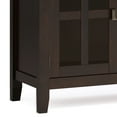 thumbnail image 4 of Simpli Home Artisan 60 inch Wide Solid Wood Transitional Large 4 Door Sideboard Buffet in Dark Chestnut Brown, 4 of 14