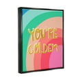thumbnail image 4 of Stupell Industries You're Golden Patterned Inspirational Painting Black Floater Framed Art Print Wall Art, 17 x 21, 4 of 10
