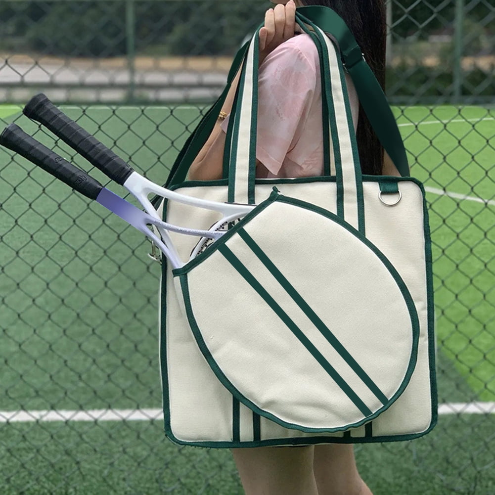 Neoprene Tennis Tote Bag Large Women Large Sports Handbag Tennis Racket Shoulder Bag Tennis Tote Bag for 2 Rackets