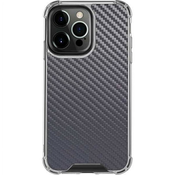 Skinit Textures Silver Carbon Fiber iPhone 13 Pro Clear Case