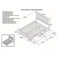 thumbnail image 4 of Leo & Lacey Farmhouse Solid Wood Urban Queen Storage Platform Bed in Walnut, 4 of 4