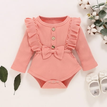 

Aayomet Baby Bodysuit Girl Fall Winter Rompers Baby Boy Baby Boy Girl Sweatshirt Bubble Romper Color Block Long Sleeve Hoodie Pullover Sweater Fall Winter Clothes Pink 6-9 Months