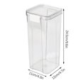 thumbnail image 3 of Black Friday TIMIFIS Organization And Storage Kitchen Organization Miscellaneous Grains Barley Noodle Storage Jar Nut Candy Dry Storage Jar Square Transparent Buckle Dry Storage Jar, 3 of 5
