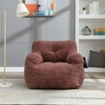 thumbnail image 5 of Bean Bag Chair for Adults and Kids, Bean Bag Chair with Arms, Comfy Accent Bean Bag Chair, Lazy Sofa Couch with Teddy Fabric  for Living Room, Bed Room and Office, Bean Paste Red, 5 of 7