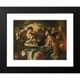 thumbnail image 2 of Francesco Solimena 14x11 Black Modern Framed Museum Art Print Titled - Christ and the Woman of Samaria, 2 of 5