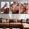 thumbnail image 4 of [2D Flat] 3pcs 2D Flat Trendy African American Woman Canvas Wall Art Abstract Black Girl Wall Decor Painting Pictures Black People Poster Prints for Bedroom Living Room Bathroom Home Decoration, 2D, 4 of 4