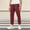 Wine, variant on SYMOID Big & Tall Men’s Polyester Jogger Pants - Size 4XL Wine Color, Elastic Drawstring Waist, Cuffed Ankles, Quick-Drying Casual Athleisure Pants