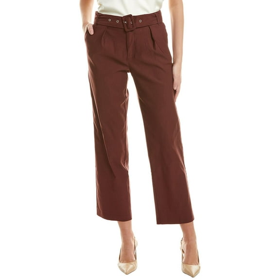 Nanette Nanette Lepore womens Belted Pant, 4, Brown