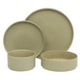 thumbnail image 3 of Gibson Elite Tatum Premium Porcelain 16 Piece (Service for 4) Plates and Bowls Dinnerware - Green, 3 of 15