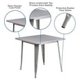 thumbnail image 2 of 31.5'' Square Black Metal Indoor-Outdoor Table, 2 of 9