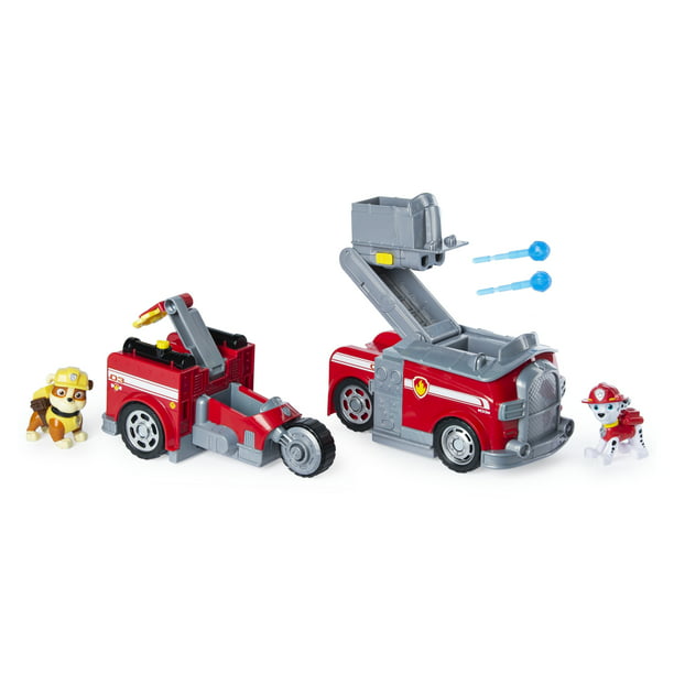 PAW Patrol, Split-Second Transforming Fire Truck Vehicle with 2 Collectible Figures - Walmart.com