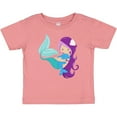thumbnail image 3 of Inktastic Mermaid And Dolphin, Mermaid With Purple Hair Girls Baby T-Shirt, 3 of 5