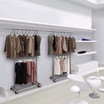 thumbnail image 3 of Simpli-Magic Two-Tier Rolling Garment Rack Adjustable Clothing Rack with Wheels, 3 of 4