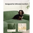 thumbnail image 6 of CHITOOMA Modular Sectional Couch L Shape with Ottoman, 111" Corduroy Cloud Couches with Deep Seats and High-Back Design, 3-Seater Sleep Sofa for Living Room, No Assembly Required, Green, 6 of 9