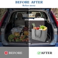 thumbnail image 6 of Reusable Grocery Shopping Bags 10 Pack Large Foldable Tote Bags Bulk, Eco Produce Bags with Long Handle for Shopping Groceries Clothes (Grey&Black), 6 of 7